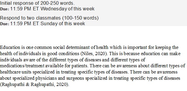 WK 2.1 - Social Determinants of Health
